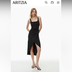 Aritzia Wilfred Tie Front Midi Dress